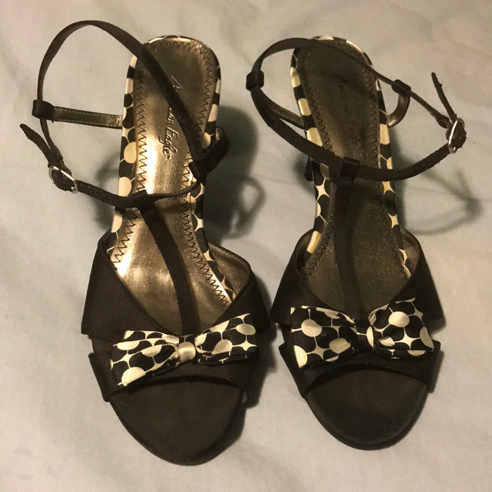 American Eagle Strap Heels with Bow